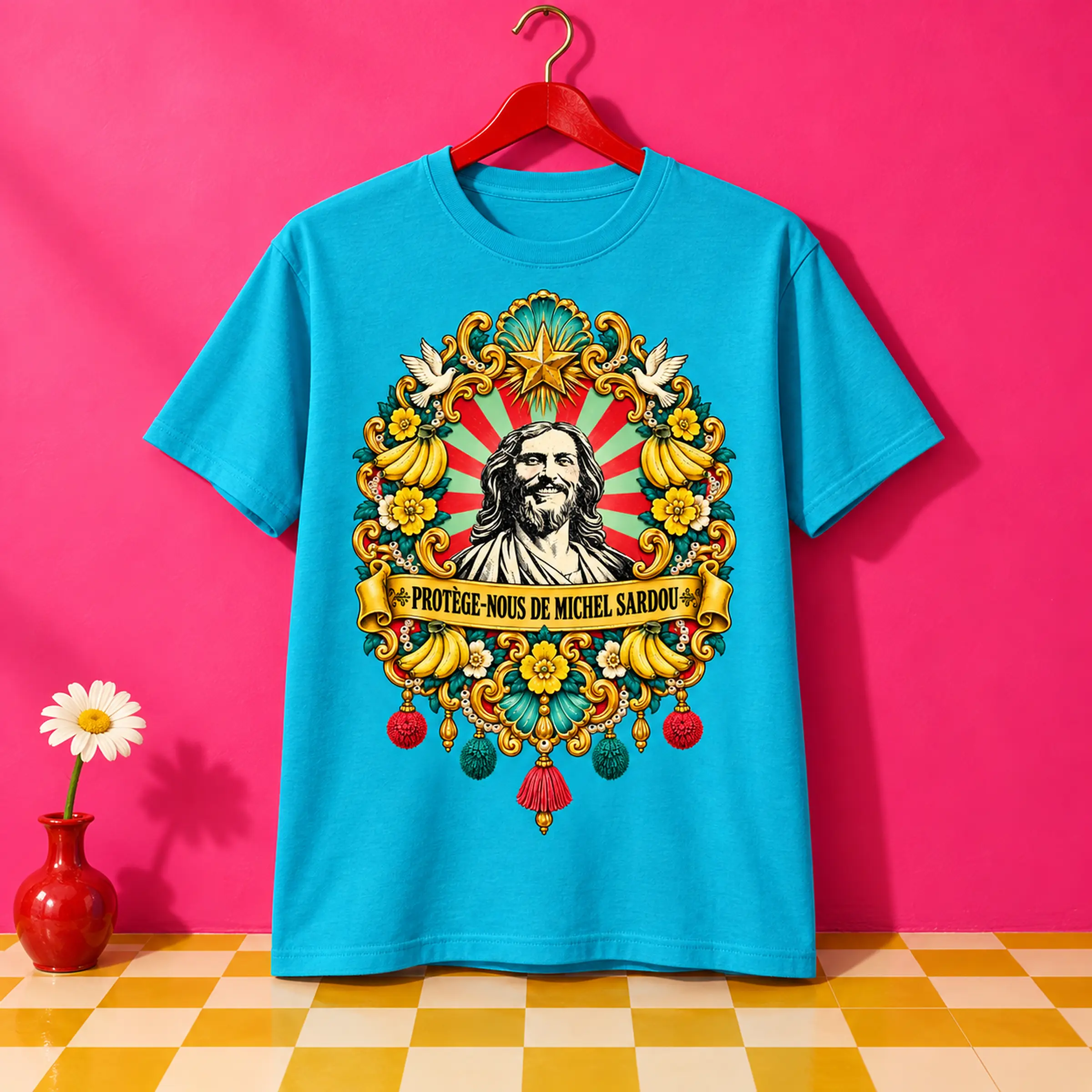 Tee-shirt avec une illustration d’ex-voto imprimée au format A4