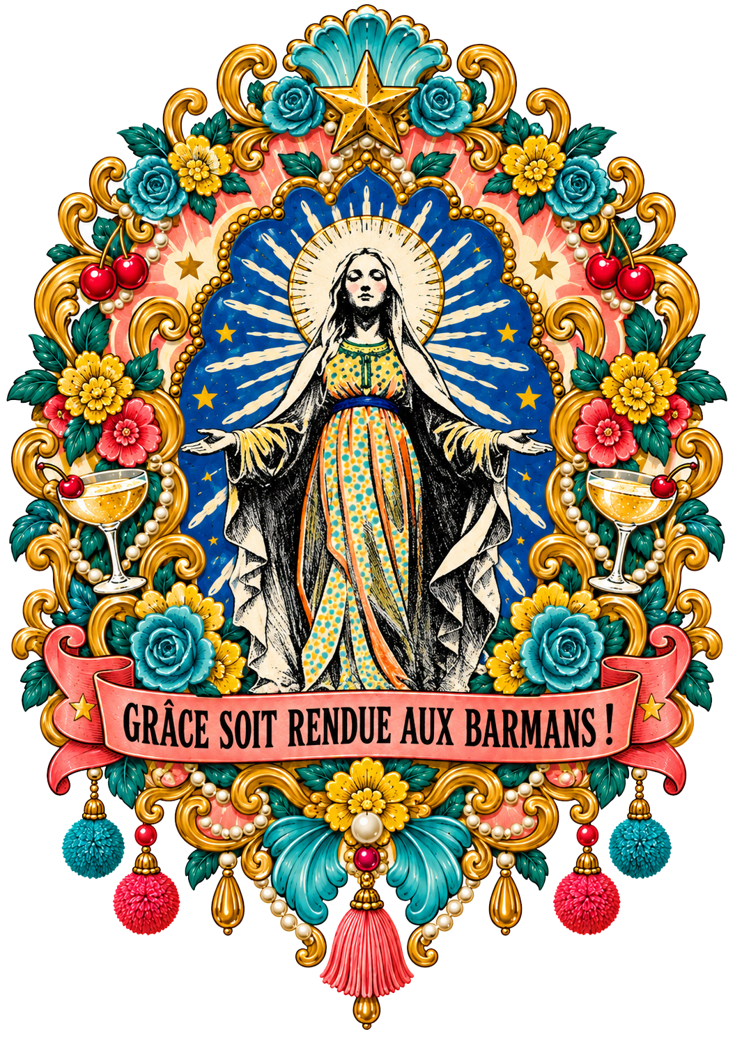 Grâce soit rendue aux barmans — impression A4